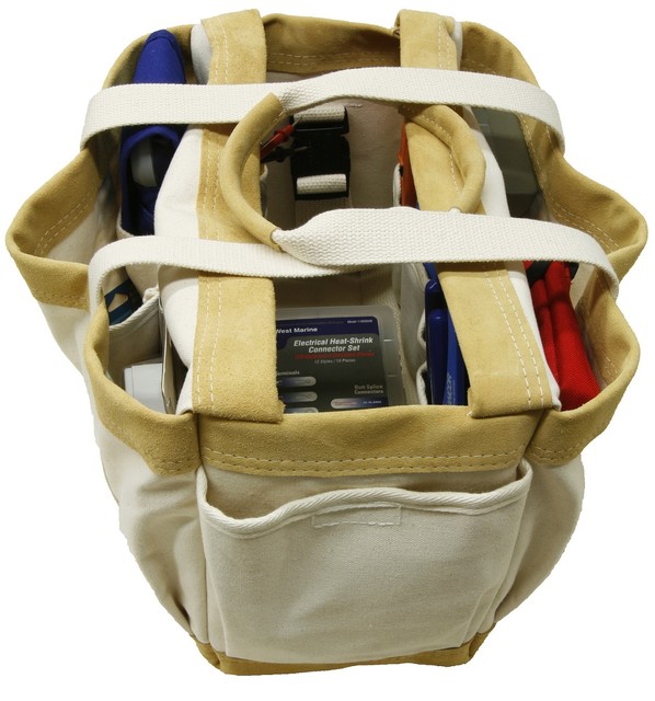 Marine Electrician Heavy Canvas Tool Bag Leather Bottom Ruffian