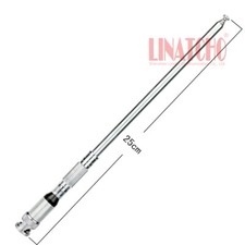 VHF 136-174MHz Walkie Talkie Bendable Metal 1 Meter Long Telescopic Antenna BNC