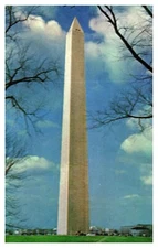 Washington, D.C. The Washington Monument Blue Sky Clouds Postcard