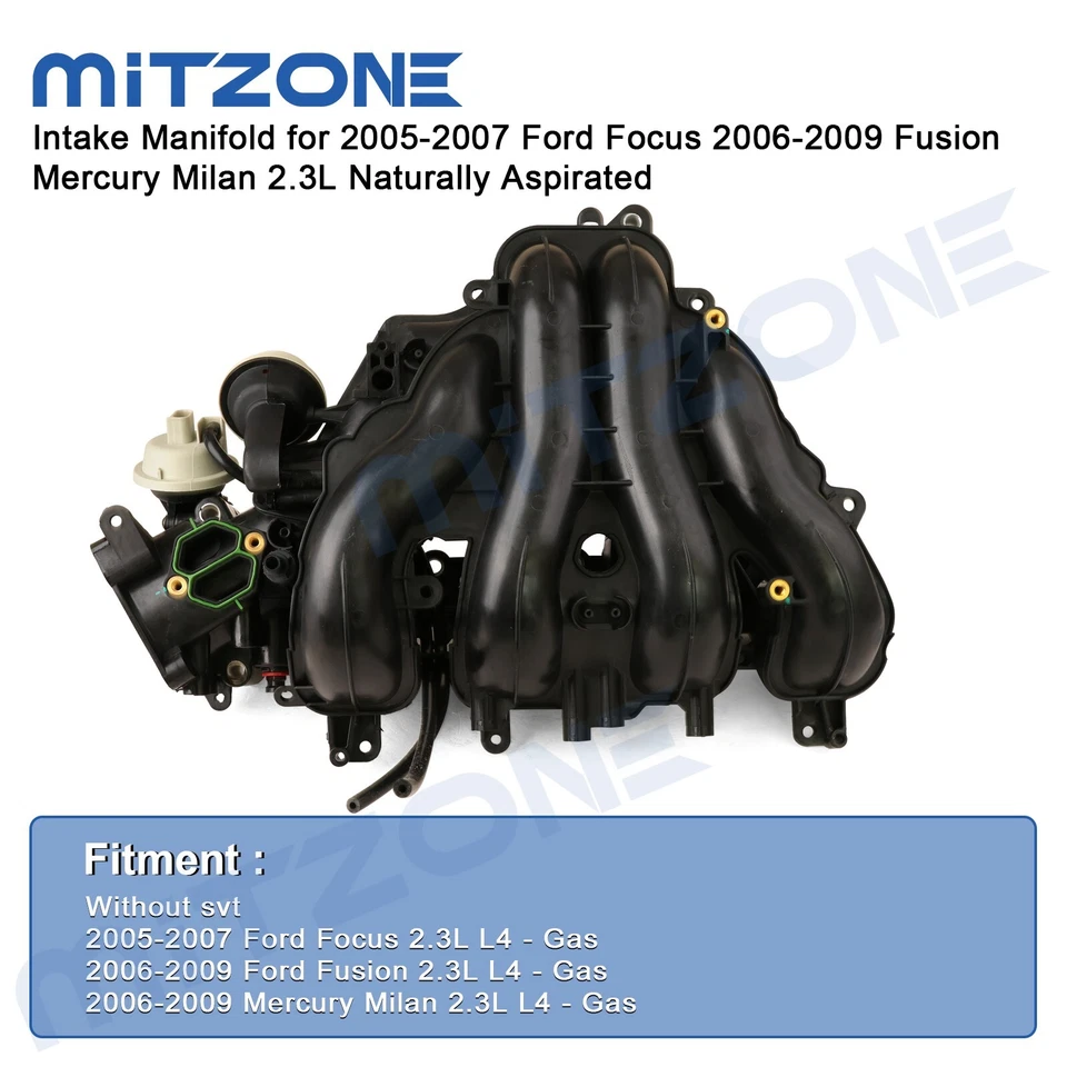 Colector de admisión para Ford Focus 2005-2007 2006-2009 Fusion Mercury Milan 2,3 L NA Foto 3 de 4