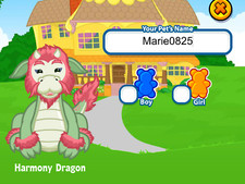 Harmony Dragon Classic Webkinz- Virtual Adoption Code only