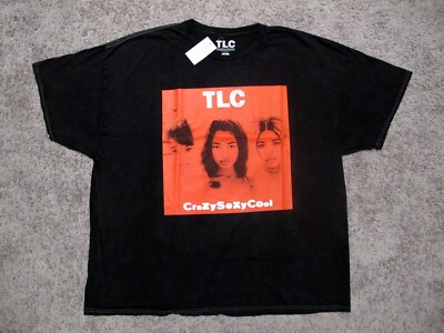 TLC CrazySexyCool album cover men's t-shirt sz XL left eye chili t