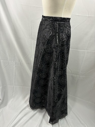 NWT Cachet Black and Metallic Floral Formal Skirt, Size 16 - Picture 2 of 5
