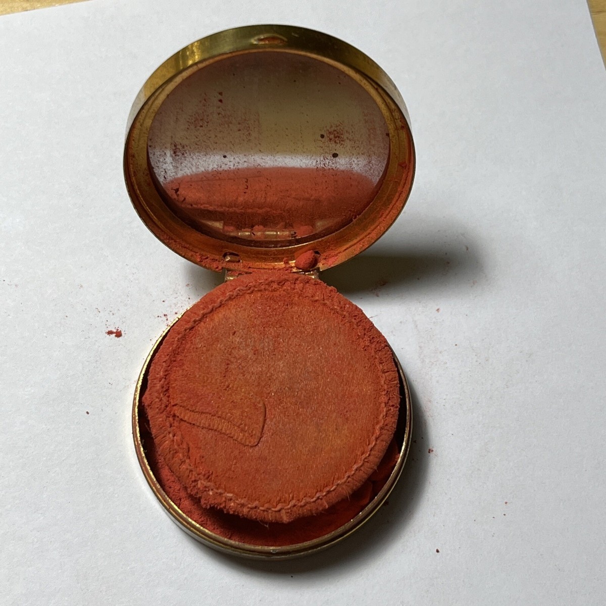 アメリカンヴィンテージ Richard Hudnut パウダーコンパクト ミラー Vintage Three Flowers Richard Hudnut Paris New York Compact