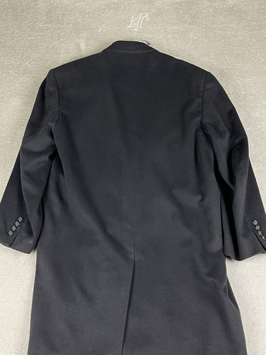 Neiman Marcus Loro Piana 100% Cashmere Coat Black Men's 38 SHT Double Breasted - Picture 17 of 19
