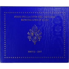 [#1182315] Vatican, 1 Cent to 2 Euro, 2007, Rome, MS(65-70), (No Composition)