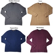 Express Mens 100% Cotton Crew Neck Warm Cable...