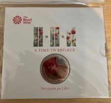 Remembrance Day 2018 - A TIME TO REFLECT -  £5 Poppy coin in presentation pack - Available on eBay