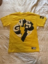 WWE Authentic Y2K CM Punk GTS Best the World T-Shirt Small WWF Yellow 2013