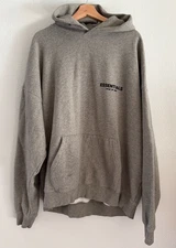 FEAR OF GOD ESSENTIALS Mens Dark Oatmeal Gray Hoodie Size XL X-Large Pull Over