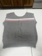Vintage 80’s Woman’s Gray Sleeveless Sweater by Judyanna Size Large USA Made