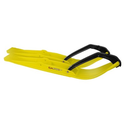 Pair of Yellow C&A Pro Razor [RZ] 6'' Snowmobile Skis W/Black C&A Loops