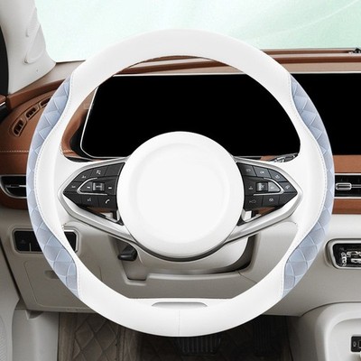 3D Muster Leder Auto Lenkrad Bezug Atmungsaktiv Rutschfest Für Die meisten Autos