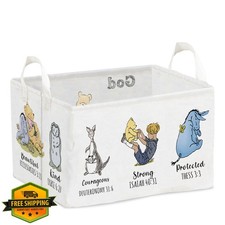 QZCYU Nursery Storage Basket Winnie White