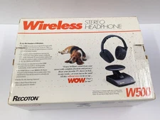 Vintage Recoton W500 Wireless Stereo Headphones 1994