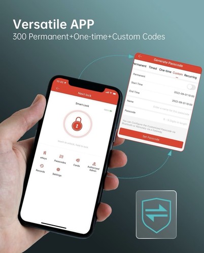 ✅ Hornbill Serratura Porta Ingresso Senza Chiave con Maniglia Smart Serratura Porta Anteriore Strofinata ad Olio - Foto 3 di 9