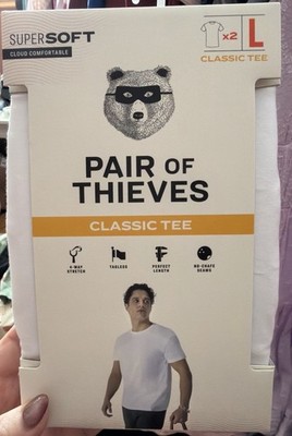 Pair of Thieves Classic Tee Size Large 2 Pack White Men s