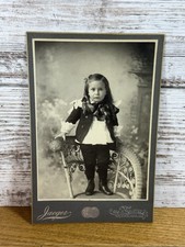 Antique Cabinet Card Of Young Girl Standing On Chair Chicago
