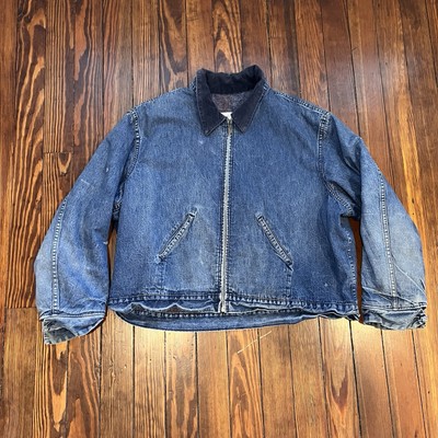 Vintage 70s Sears Work Leisure Denim Jacket Blanket Lined