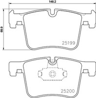 Hella Pagid Bremsbelagsatz Scheibenbremse 8DB 355 015-781 FüR BMW X4 F34 F30 F33