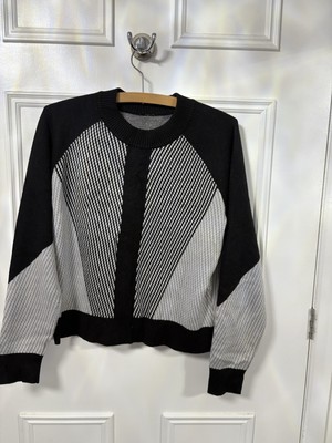 Lululemon Here For Serenity Sweater Size Medium Black White Silver Drop  Cashmere UK