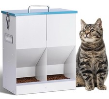Automatic Cat Feeder for 2 Cat, 42cups/10L Automatic Pet Feeder for Dogs and ...