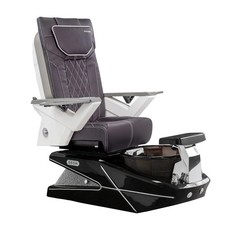 GEOM II FX Shiatsulogic Pedicure Chair Black/Black w/Discharge Pump, Chocolate