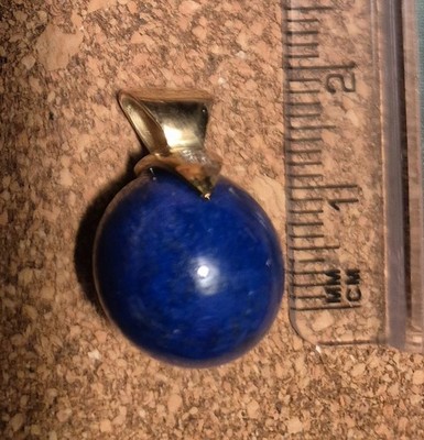 Sogni D'Oro Lapislazuli Kugel mit kleinem Diamanten  als Anhänger