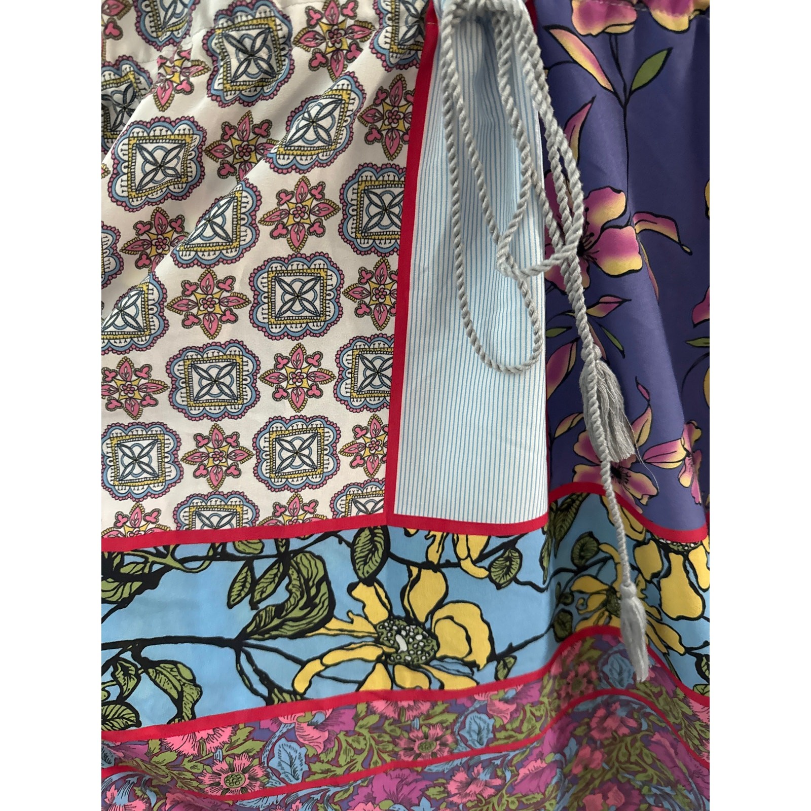 Uncle Frank Printed Ivy Patchwork Drawstring Wais… - image 6