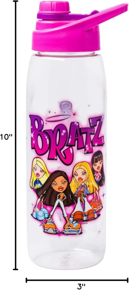 Bratz Featuring Cloe, Jade, Yasmin, and Sasha Water Bottle with Screw-On Lid,... - Image 4 of 4