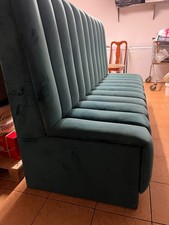Suede Fluted Banquette Booth Seating Sofa