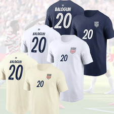 Folarin Balogun 20 USMNT 2026 Soccer Player Name Number 2D T Shirt Unisex Gift