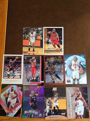 TIM HARDAWAY - **Premium Lot of 10 Different (1 Ins.)** - Heat - (NRMT-MINT)
