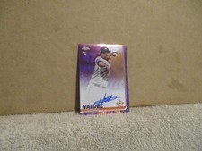 2019 TOPPS CHROME FRAMBER VALDEZ #RA-FV RC ROOKIE PURPLE REFRACTOR AUTO 175/250