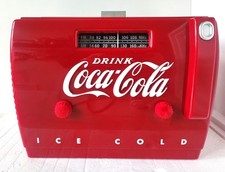 VINTAGE LOOK COCA COLA COOLER RADIO CASSETTE OTR 1949 FONCTIONNE VERSION EU GRANDE TAILLE