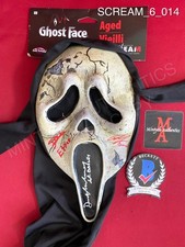 Scream 6 cast signed Ghostface aged mask Champion Liberato Mulroney Beckett