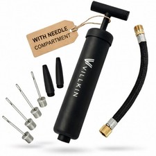 Villkin Ball Pump with Needle Storage in Handle - 4 Metal One Size, Black
