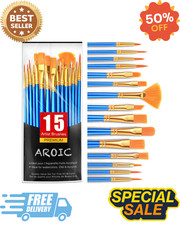Best Model Miniature Paint Brushes Small Detail Art Paint Brush with Set 15 Pcs