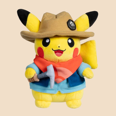 Pokémon Center Fossil Museum - Excavator Pikachu - 8 in Plush Pokemon - NEW