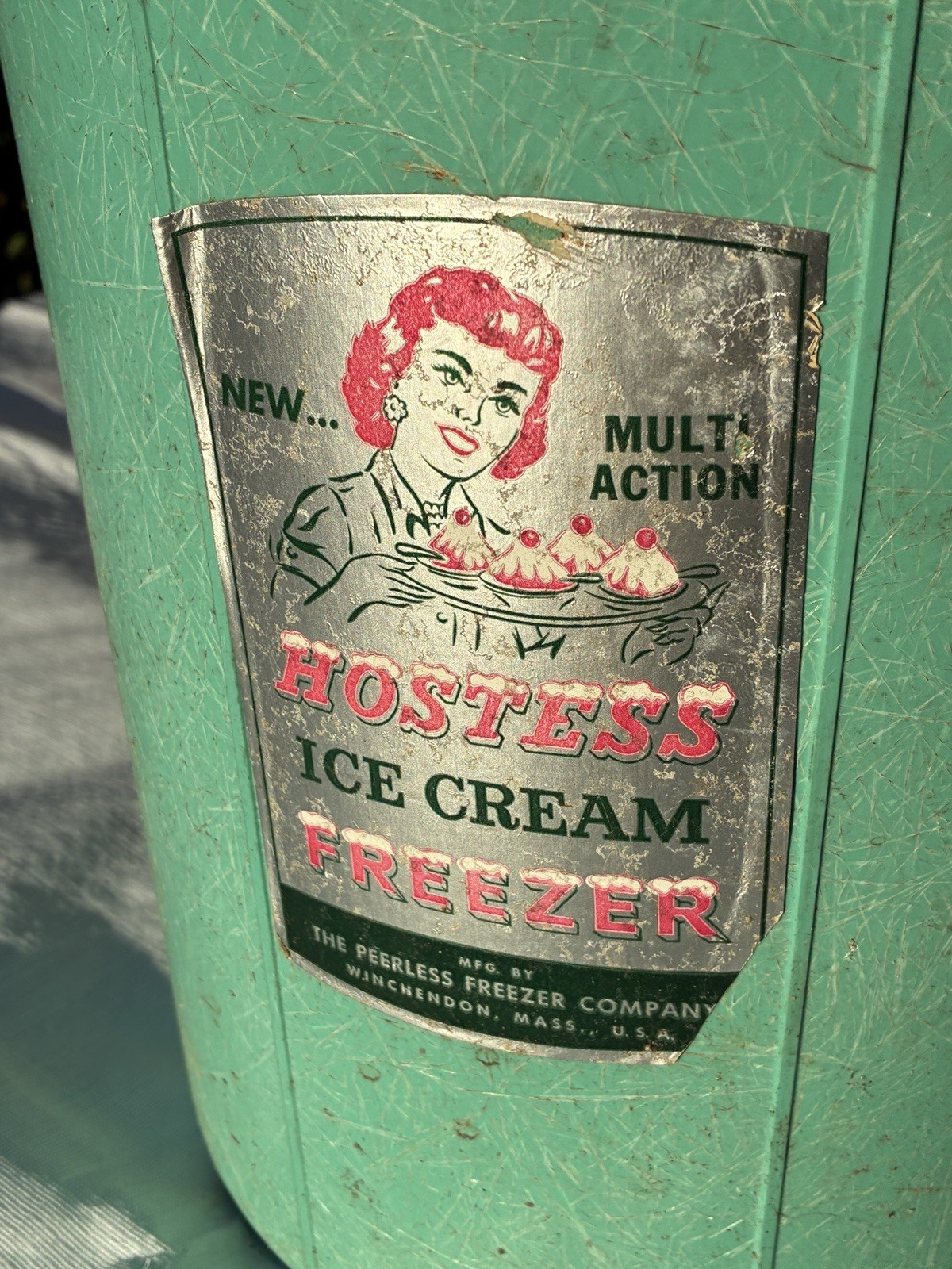 Vintage Hostess Ice Cream Freezer Hand Crank Ice Cream Maker