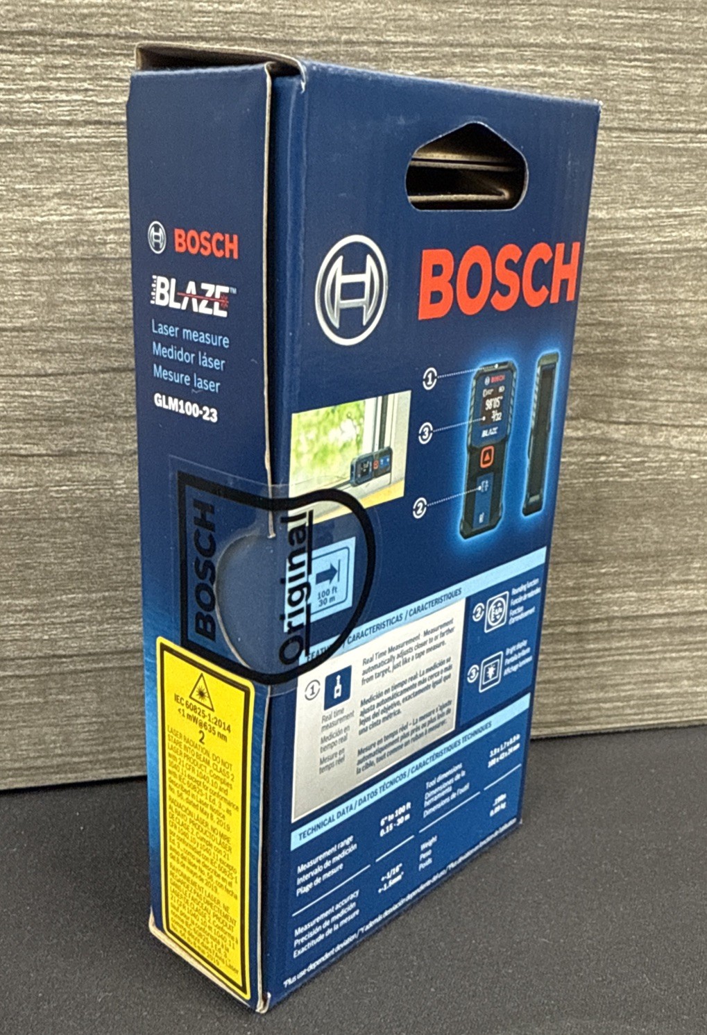 BOSCH GLM100-23 Blaze 100ft Laser Measure with Backlit Display 100' RANGE [New]