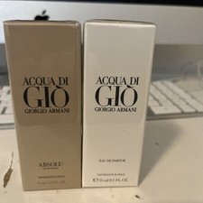 Giorgio Armani Acqua Di Gio ABSOLU edp/AQGIO EDP  15ml .5oz Travel Size Sealed
