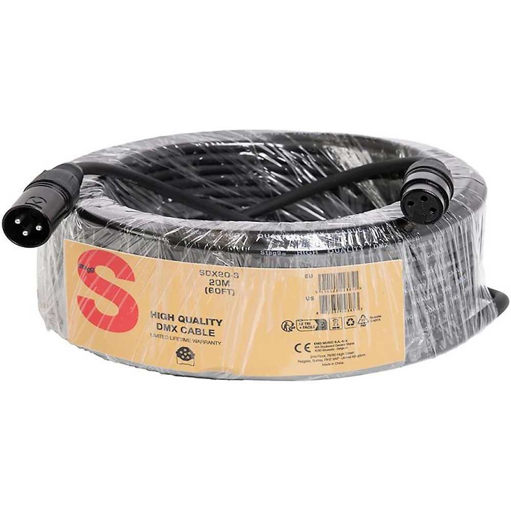 Stagg DMX cable XLRXLR mf 60 ft Black 10490₽