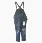 NEW! CELEBRITY PINK SZ XL WOMEN'S  DESTRUCTED STRETCHY DENIM BOYFRIEND OVERALL  — photo 2