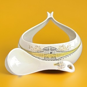 Eva Zeisel Tomorrows BUCKINGHAM Gravy Boat Ladle Mid Century Rare Mint Condition