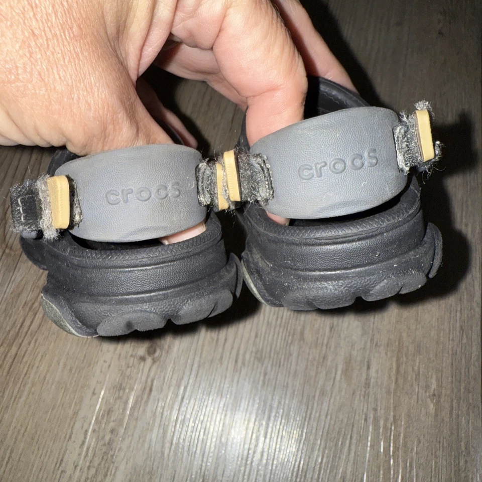 Crocs сабо ребенка ясельного возраста мальчиков C 4 черный унисекс ребенка Kids обувь поскользнуться на регулируемый - Изображение 3 из 4