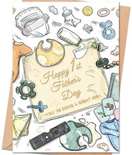 First Fathers Day Card Gifts For New Dad, 1st Father's Day Card For New Dad