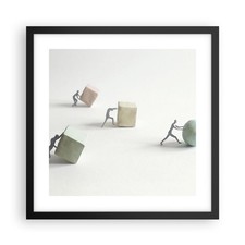 Poster 40x40cm Simbolo palla cubo Stampe Immagini Quadri Moderni Murale