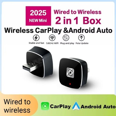 Wireless CarPlay Android Auto Adapter USB Box Retrofit