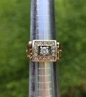 Vintage 60s Mens Gold Electroplate Nugget Ring Size 11.5 Large Thick